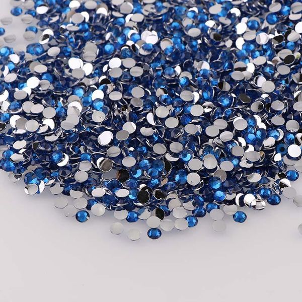 

sapphire 10000pcs 2mm/3mm/4mm/5mm round resin flatback rhinestones diy nail art phone shoes decorations1, Silver;gold