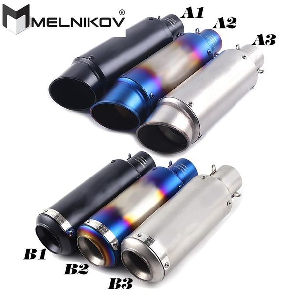 

motorcycle exhaust system universal muffler pipe atv dirt bike scooter slip on
