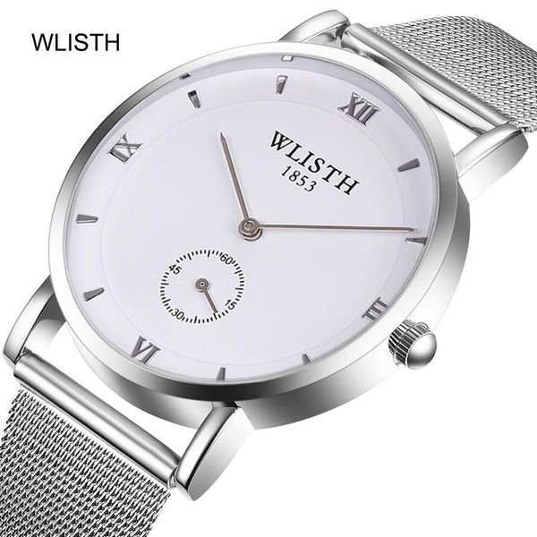 

wristwatches wllsth simple and stylish quartz watch wallace brand men's waterproof 2021 summer, Slivery;brown