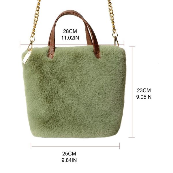 

duffel bags fashion faux fur winter women shoulder crossbody bag handbag 066f
