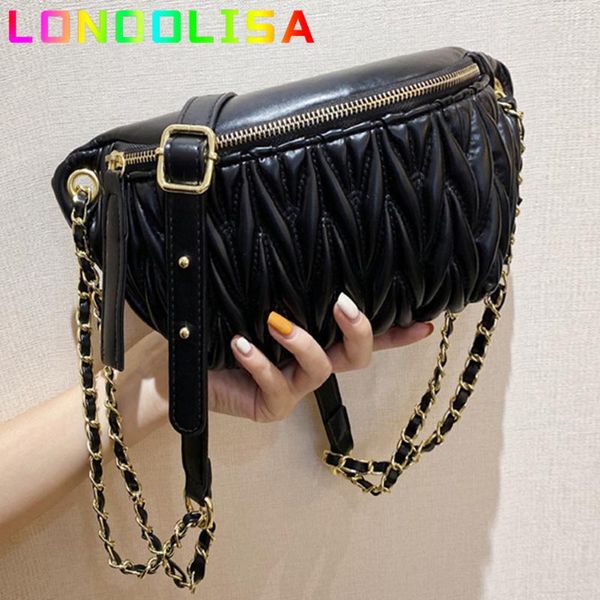 

shoulder bags luxury folds designer handbags chain for women 2021 soft pu ladies crossbody bag trending waist