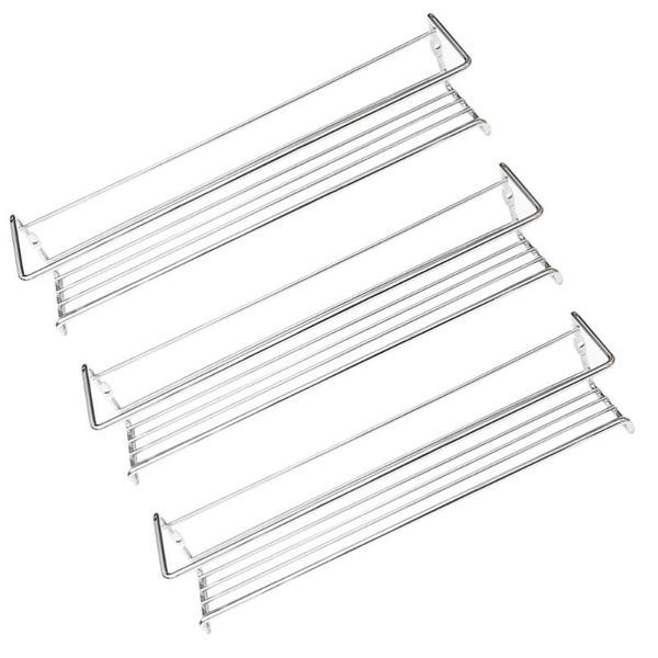 

3pcs wall mounted seasoning rack spice shelf mount kitchen organizer storage & organization