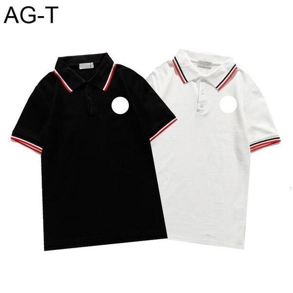 

2021 new luxur embroidery tshirt fashion personalized men and women design t-shirts man female polos black and white100% cottn, White;black