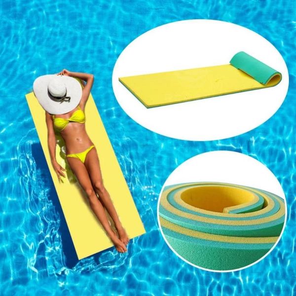 

inflatable floats & tubes swimming pool floating mattress durable water float mat weatherproof high density river foam pad blanket