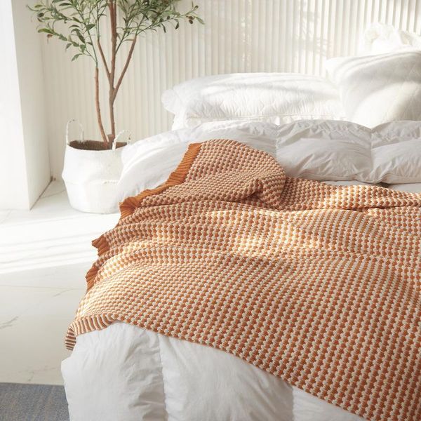 

blankets pure color nordic summer lamb cover winter sofa lunch break blanket air conditioning thick warm