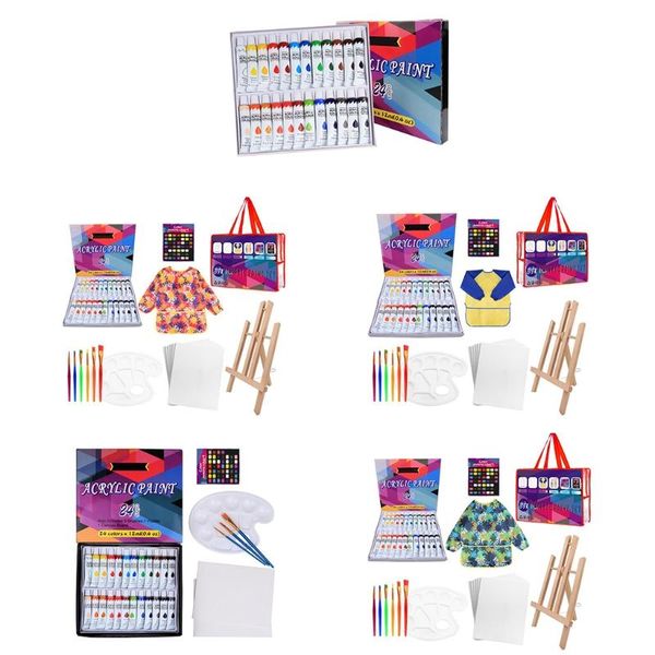 

gift sets 12ml diy 24 color aluminum tube acrylic paint hand-painted wall mural