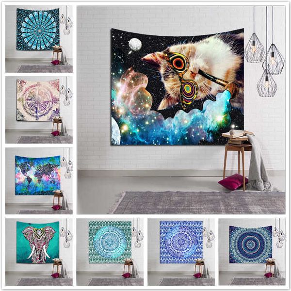 

3ft*5ft bohemian flower print yoga mat picnic blanket printing tapestry hanging wall tapestries home decration