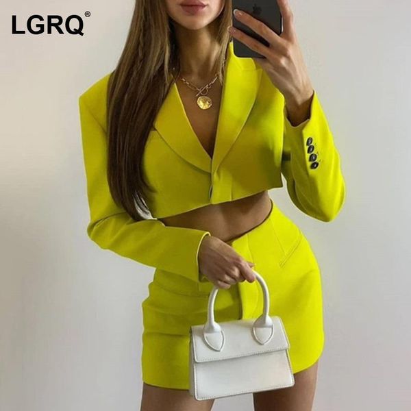 

women's suits & blazers [lgrq] women pocket hollow out blazer notched neck long sleeve loose fit jacket fashion tide spring autumn 2021, White;black