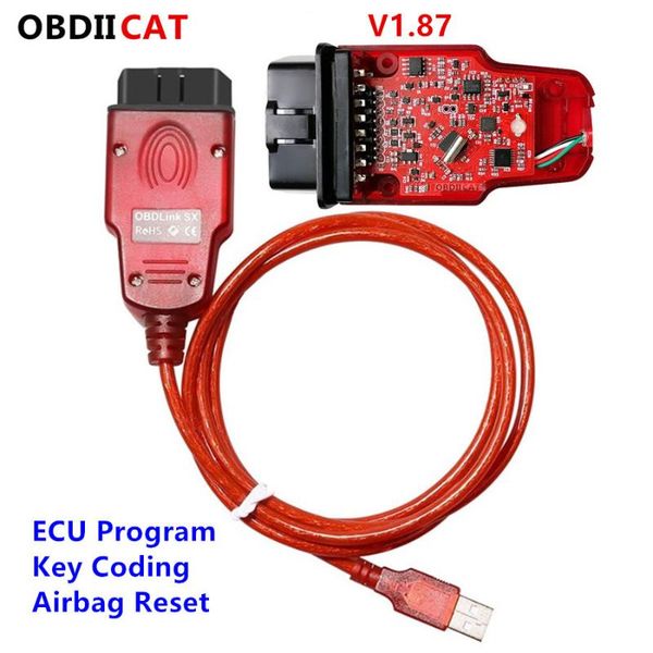 

code readers & scan tools obdiicat v1.87 v1.52 obd2 diagnostic interface vehicles ecu programmer airbag/key coding multi-function for re-nau