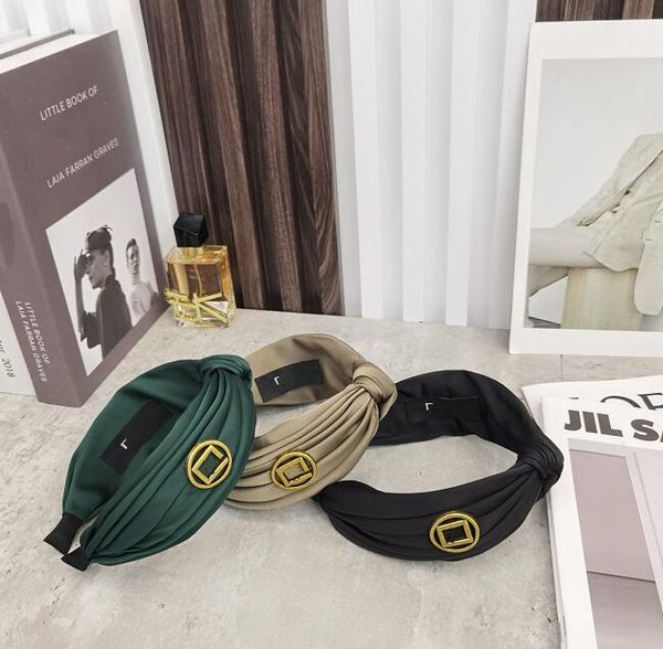 

luxury 3color letters print headband fashion headwraps wide edge bowknot headbands luxury twist turban hairhoop headwear hair products for w, Silver