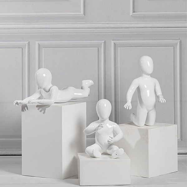 

children full body bright white mannequin children's baby fitting dummy, Khaki
