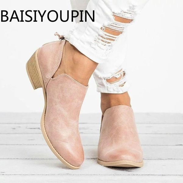 

boots autumn winter europe and america women ankle for woman platform thick heels female short boot casual shoes plus size 42 43, Black