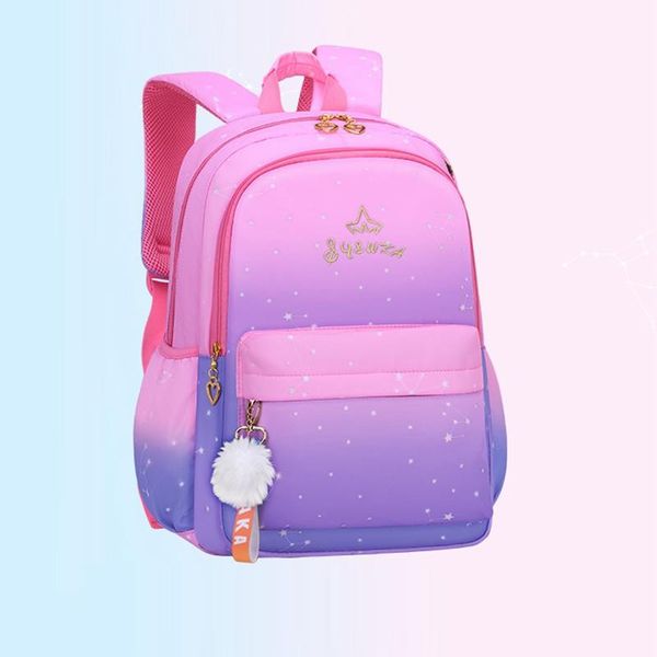 

cute fashion school bags for girls 2021 breathable large backpack waterproof children's pink blue purple mochila