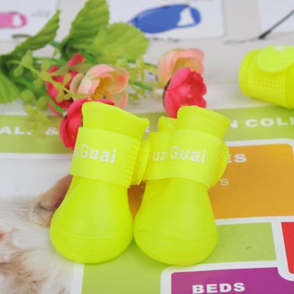 

dog apparel waterproof pet little teddy rain boots shoes anti-slip paws booties