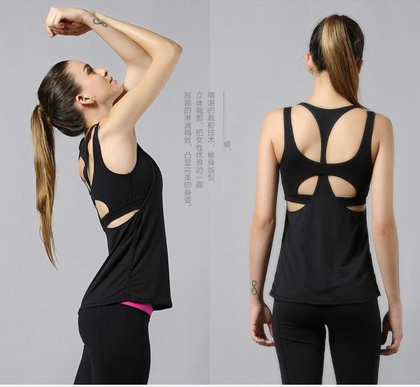 

yoga outfit nwt 2021 eshtanga tank women sport gym vest clothes stretch fabric fitness running shirts with build bra