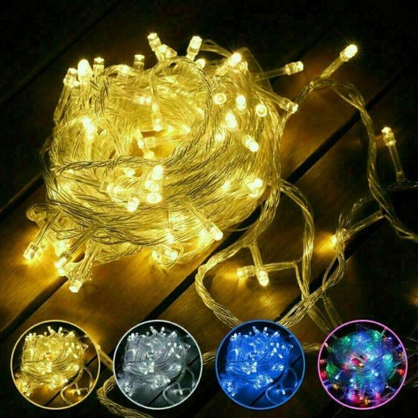 

strings led string fairy lights outdoor indoor wedding party xmas christmas lamps plug in / battery powered holiday light decoration
