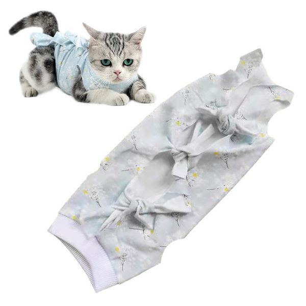 

cat costumes recovery weaning suit knot bandage female summer care clothes breathable pets #lr2