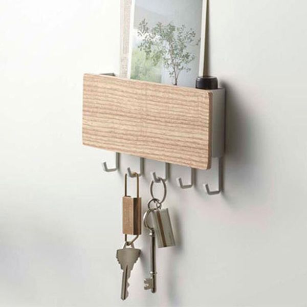 

other home decor nature wood storage rack space saving wall shelf key holder sundries container door decoration crafts household furnishing
