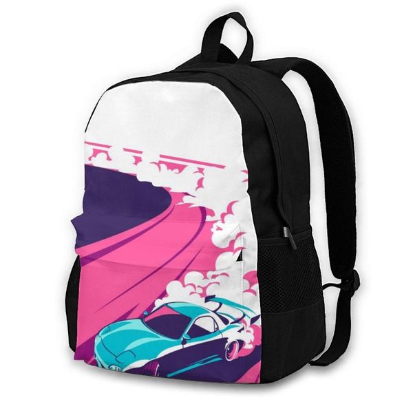 

backpack japanese drift sport car shoulder bag casual women teenage girl school bagpack