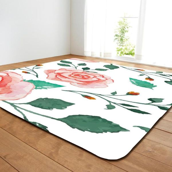 

carpets flowers 3d painted large area for living room non-slip home carpet great decoration bedroom floor mats bedside rugs