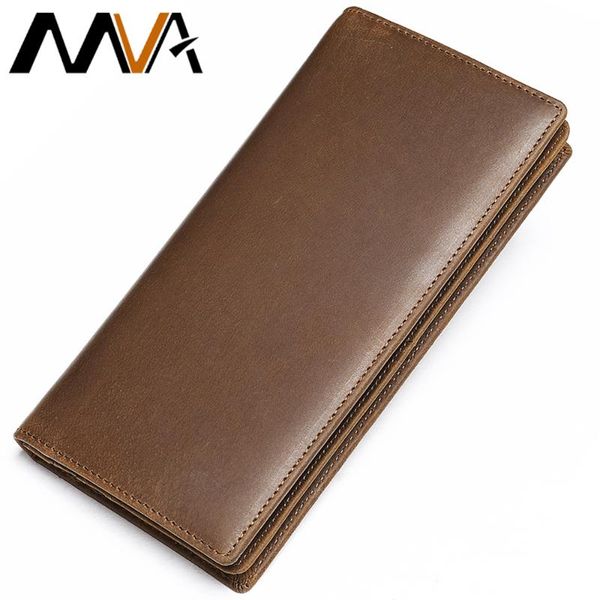 

wallets mva male clutch bag long mens wallet leather genuine purse for men man card money 7126, Red;black