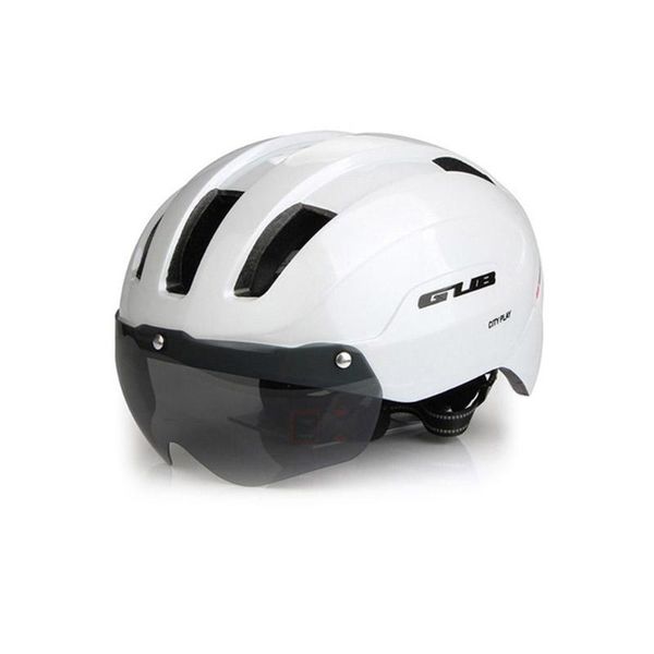 

cycling caps & masks bicycle helmet with glasses ultra-light integrated commuter safety motorcycle bike mountain city j8l3, Black