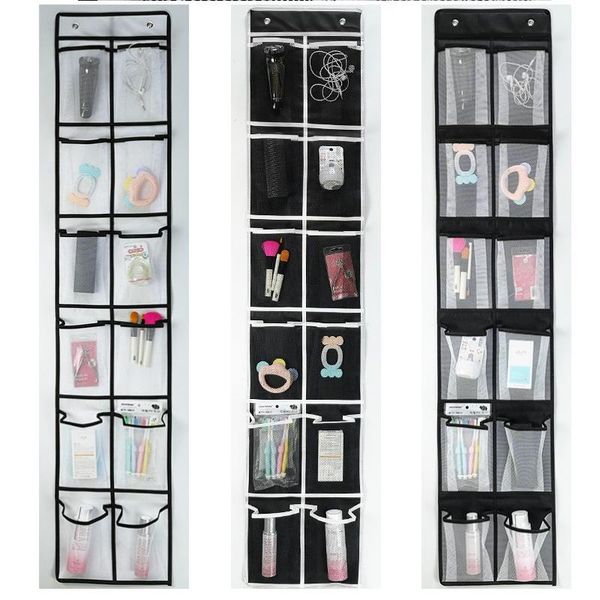 

12/24 mesh pockets hanging shoes organiser rack storage bags wall bag room slippers boxes & bins