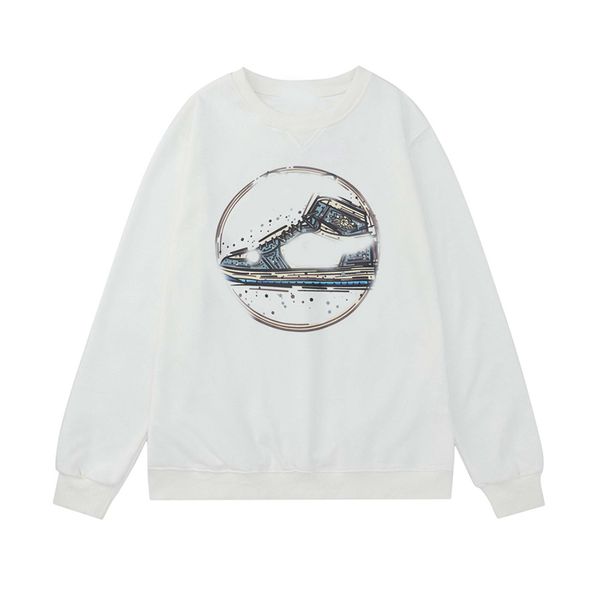 

the new sweatshirts shirt european fashion trend autumn and winter round neck long-sleeved sweater simple casual sports style m-3xl size, Black