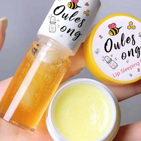 

lip gloss cute honey & oil moisturizing sleeping cracking fine nourishing anti line wrinkle reduce care