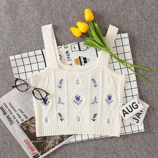 

women's tanks & camis womens crop slim print tank vest off shoulder spaghetti strap halter knitted clubwear beach women cropped, White