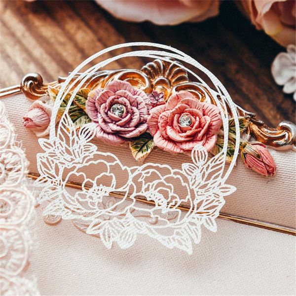 

gift wrap 10pcs 5cm not repeat lace decorative paper kits die cut for diy scrapbooking junk journal planner po card making