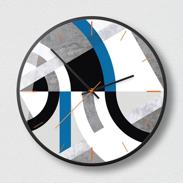 

wall clocks nordic art mute metal clock for home decor 12 inch modern panting simple decorative watches