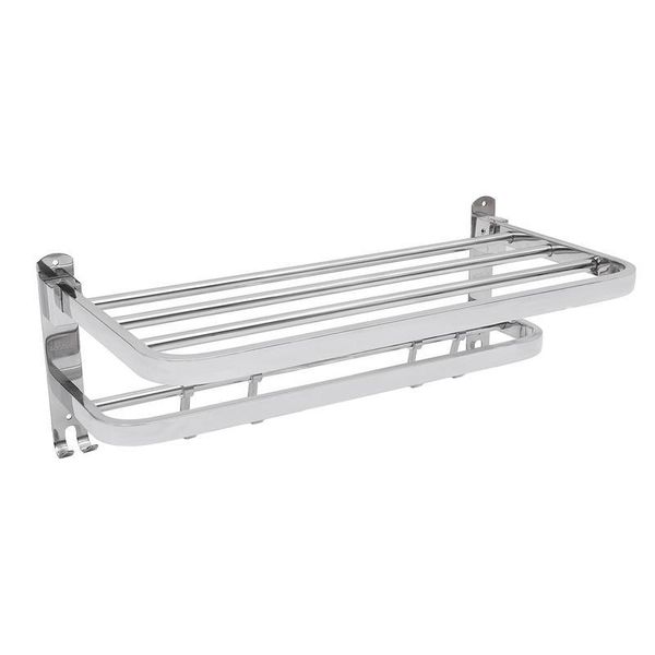 

towel racks 50cm foldable storage rack self-adhesive baskets bathroom stainless steel shelf wall-mounted accessories
