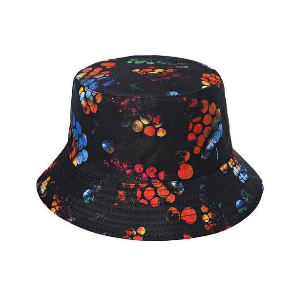 

wide brim hats tie dye colorful print bucket hat casual outdoor fishing travel beach caps sun cap for girls, Blue;gray