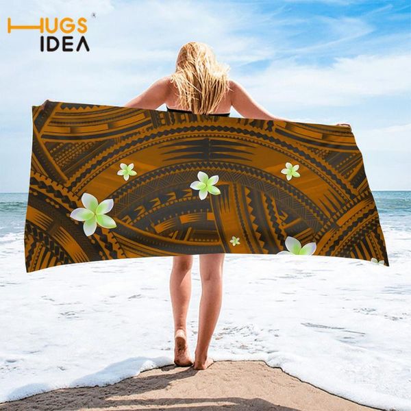 

polynesia flower design print bath towel hand yoga swimming super fiber toalla 2 size quick dry up blanket