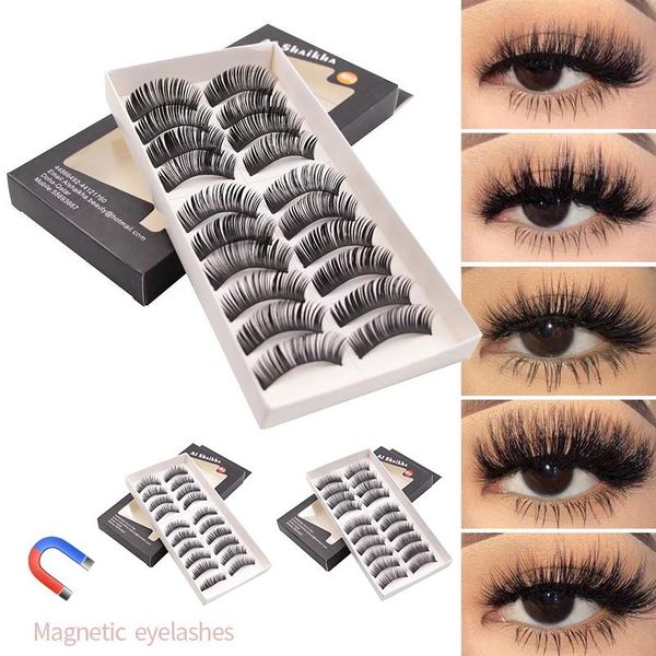 

false eyelashes shidi shangpin 3d mink thick stage performance natural beauty eye makeup tools 10 pairs 2021
