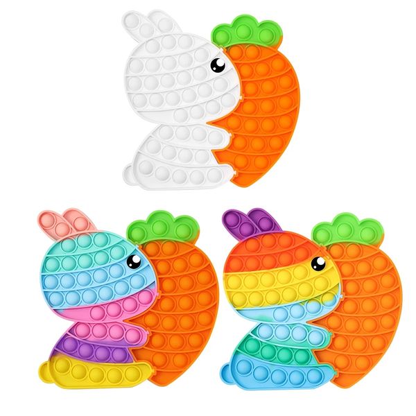 

silicone rabbit turtle shape push bubble toys autism antistress puzzle relaxing kids holiday gifts