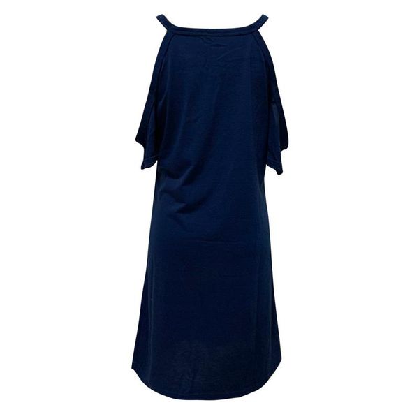 

casual dresses women‘s solid color mid-length dress short sleeve v-neck strap fashion simple for women, Black;gray
