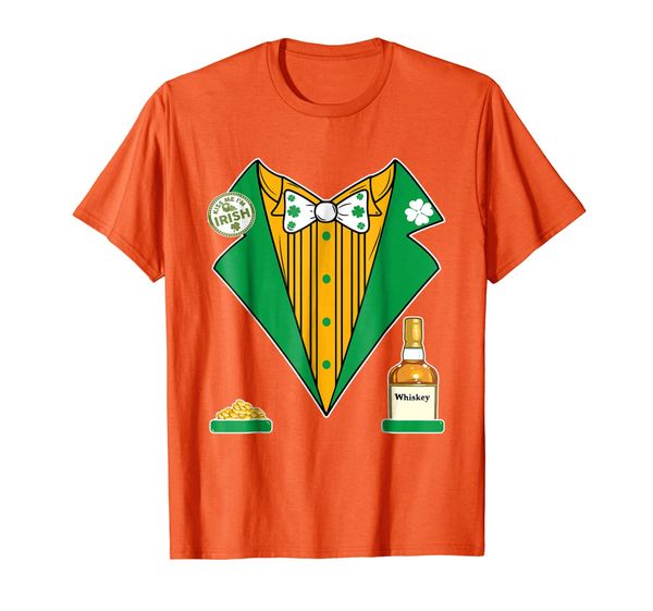 

st. patricks day tux shirt - leprechan st pattys day costume, White;black