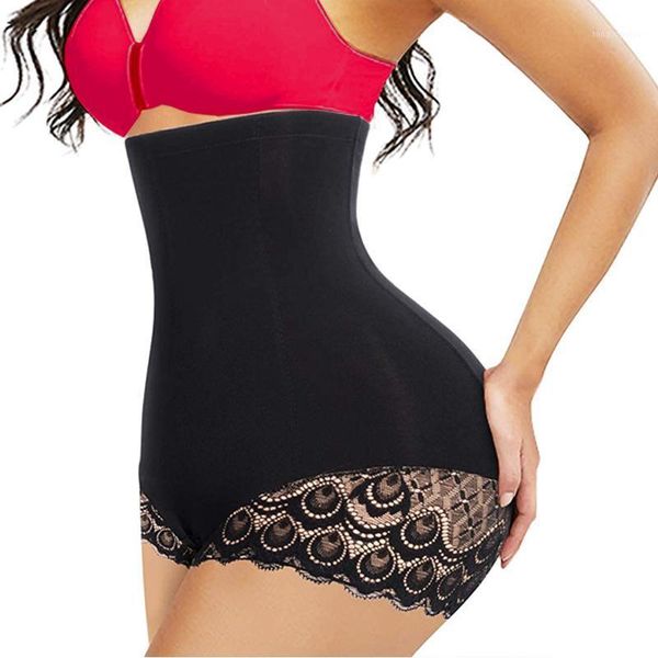 

women's shapers twinso lace lingerie high waist trainer tummy control panties body shaper girdle bulifter shapewear women slim underwea, Black;white