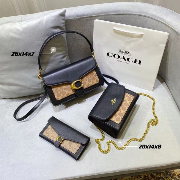 

3-piece set luxurys designers bag women handbag messenger oxidizing leather pochette metis elegant shoulder multifunctional large-capacity s
