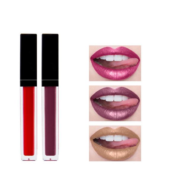 

lip gloss glaze black square tube matte not to fade waterproof long-lasting multifunctional plumping nude