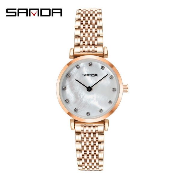 

wristwatches fashion ladies watch casual diamond dial waterproof stainless steel belt dresses watches women's quartz relogio feminino, Slivery;brown