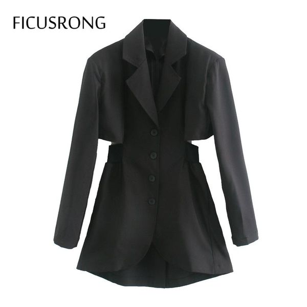 

autumn women slim long blazer office lady stylish single button solid black white suit jacket women's suits & blazers, White;black