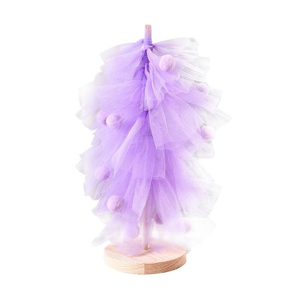 

christmas decorations tree skirt prop festival deskparty mini diy craft atmosphere artificial gauze pine home decor cute multi purpose