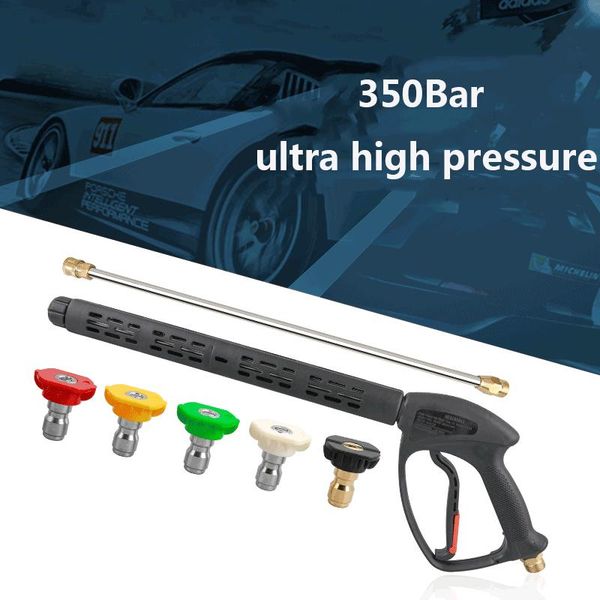 

water gun & snow foam lance 350bar high pressure m22-14 all copper spray five-color nozzle power spray-gun cleaning accessories car wash par