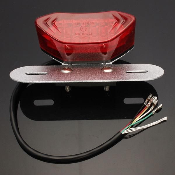 

motorcycle led tail turn signal brake license plate light red - red