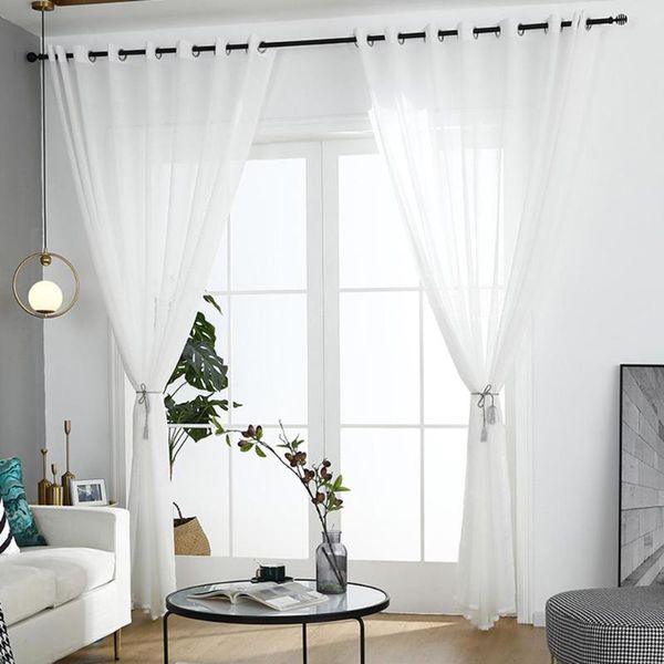 

europe solid white yarn curtain window tulle curtains for living room kitchen modern treatments voile & drapes