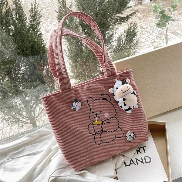 

one-shoulder crossboby bag women's cute cloth portable college student class large capacity japanese style artistic simple shoulder bag