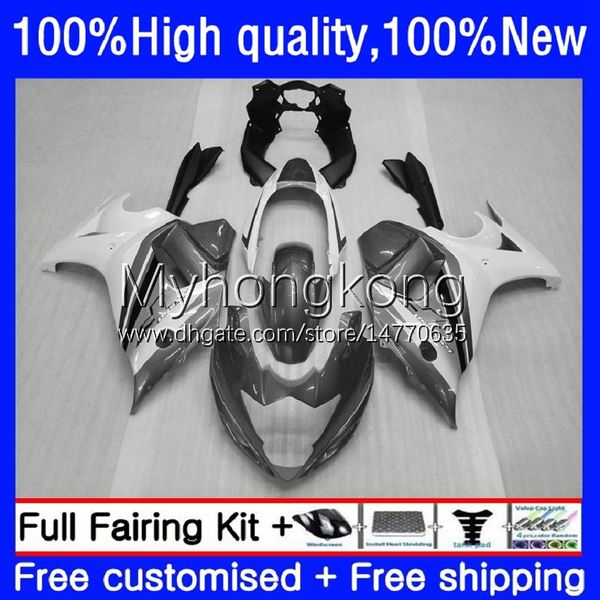 Corpo de OEM branco cinza para Suzuki Katana GSX 650F GSXF 650 GSXF650 08-14 29No.101 GSXF-650 2009 2010 2012 2012 2013 2014 GSX650F GSX-650F 08 09 10 11 12 13 14 Kit de justo